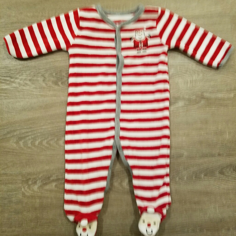6 Month Santa Christmas Footie Pajama PJ Sleeper